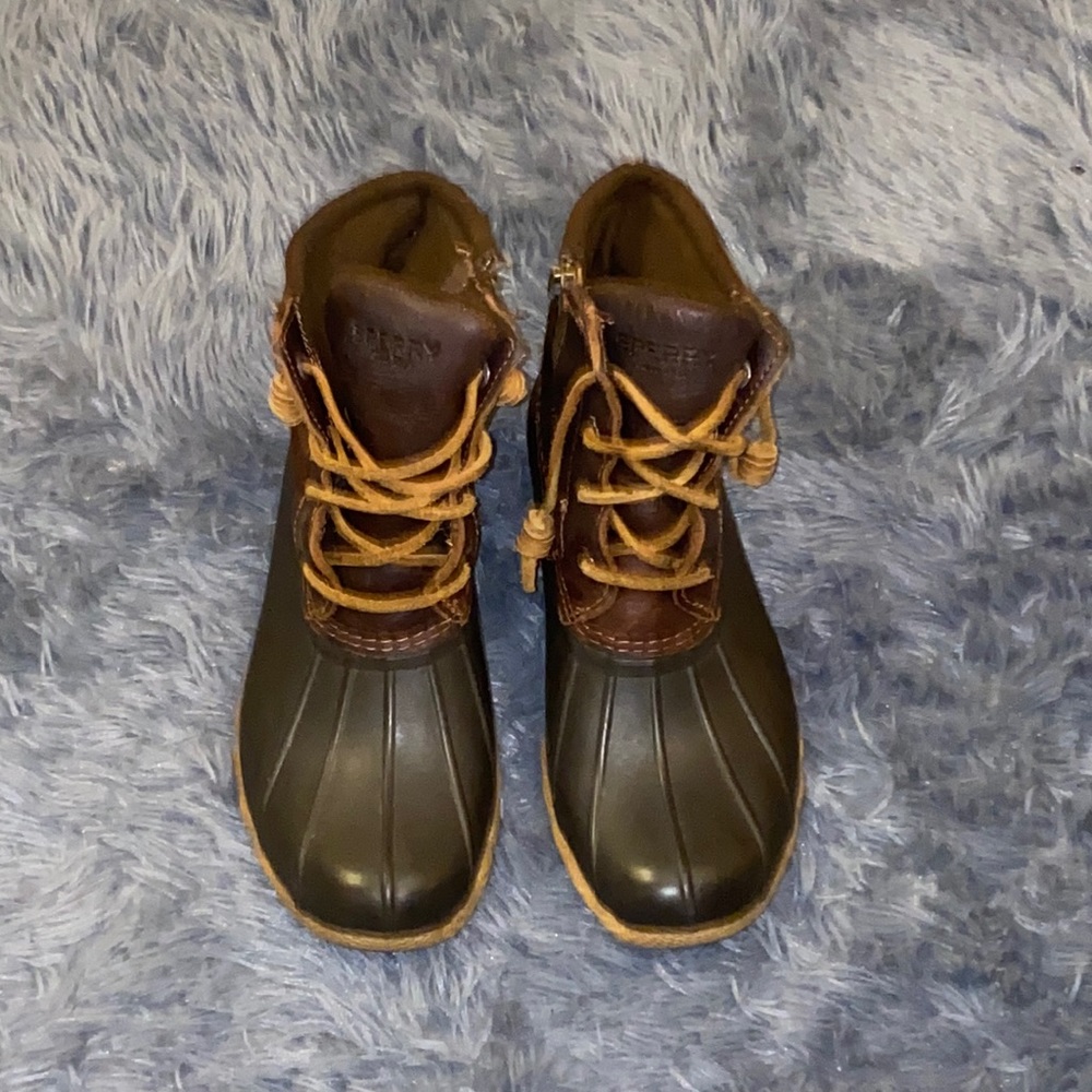 Women’s  Sperry Top- Sider Leather Waterproof Saltware Duck Booties